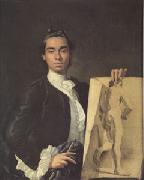 Melendez, Luis Eugenio Portrait of the Artist Holding a Life Study (mk05) oil painting